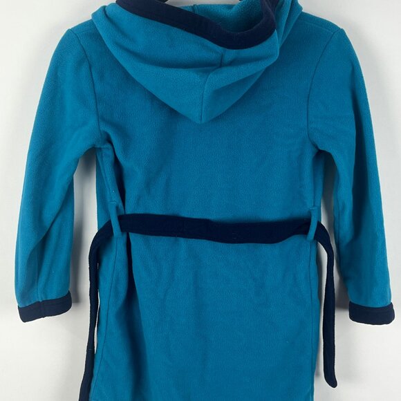 Disney Kids Bath Robe Size 6 Blue Long Sleeves Hooded Pockets Mickey Mouse - Picture 6 of 9